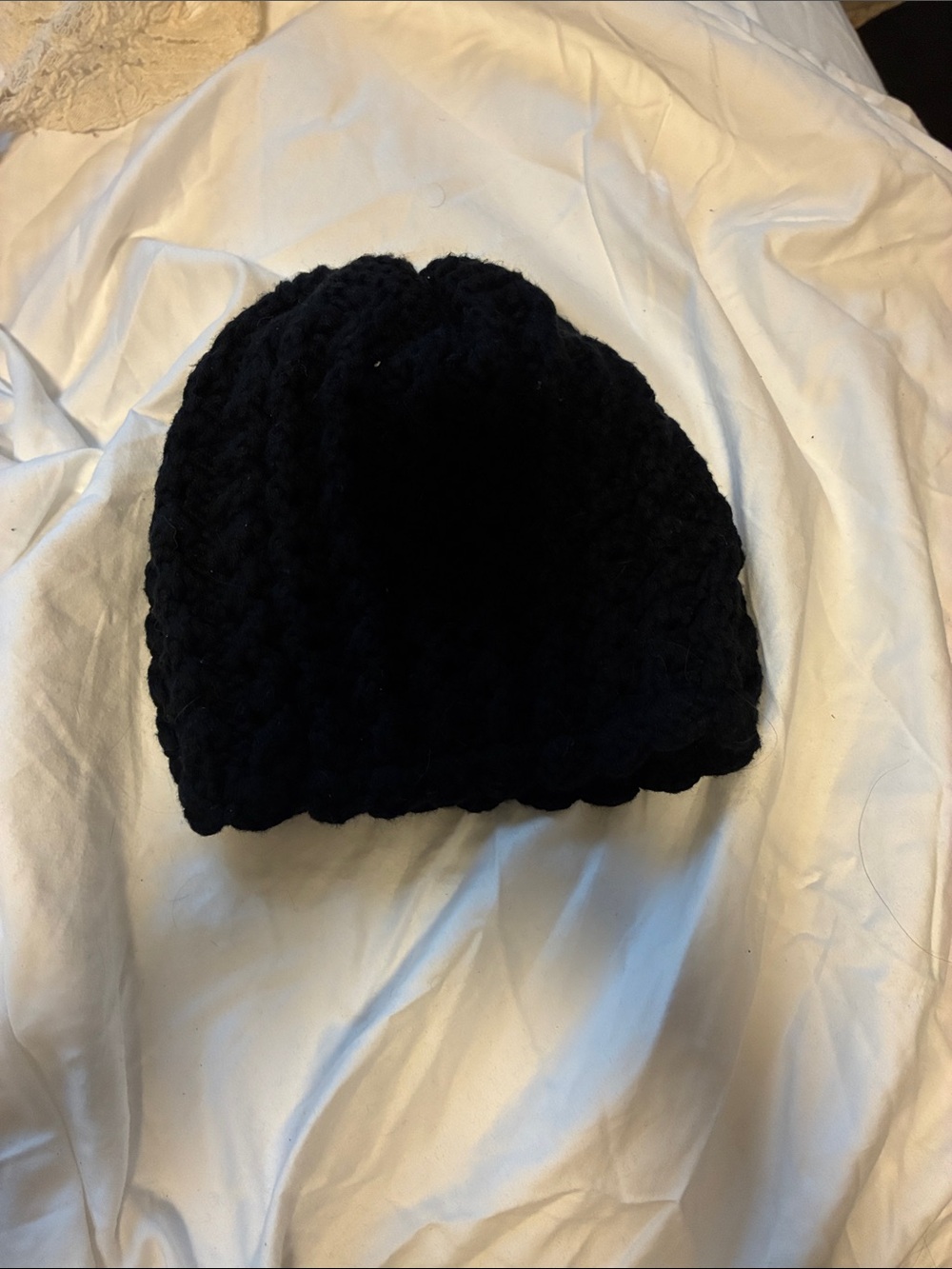Classic Black Knit Beanie Hat